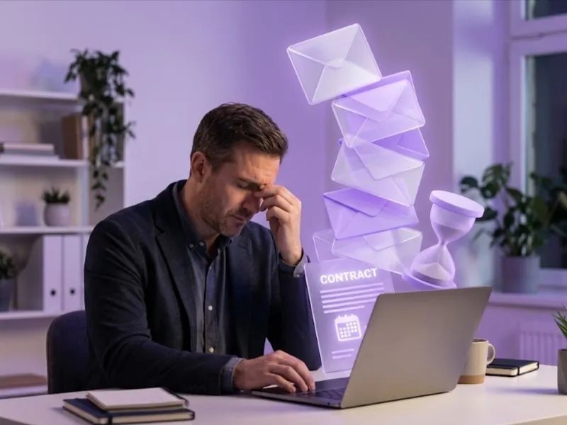 A contract deadline passes because it lived in an inbox.